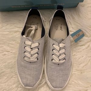 Toms Cordones Cupsole Drizzle Gray Chambray size Y4.5